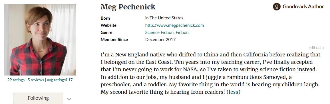 Meg Pechenick, author of The Vardeshi Saga
